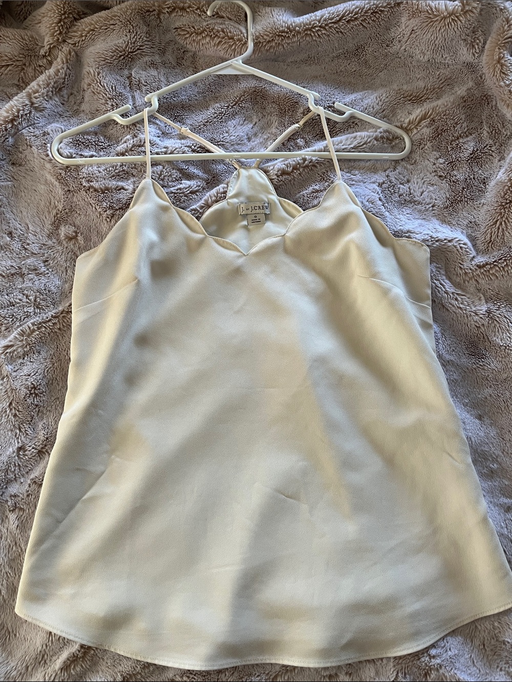 Cream Satin Cami Top